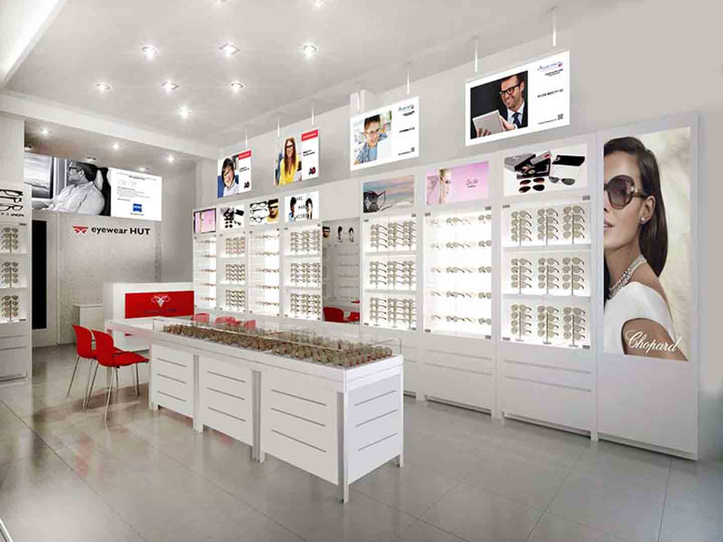 mẫu thiết kế cửa hàng đồng hồ mắt kính đẹp